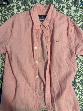 Vineyard Vines Light Pink Short-Sleeve Button-Down Shirt